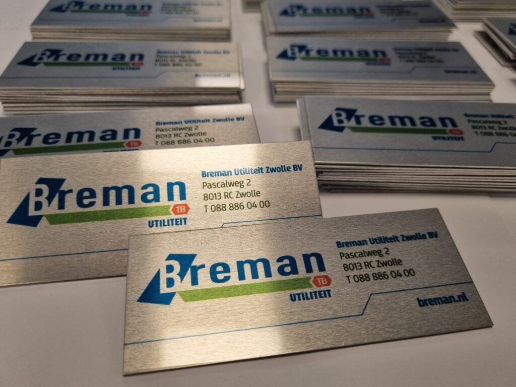 Metalprint geborsteld aluminium Breman