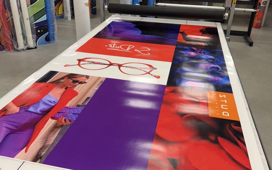 Print op translucentfolie t.b.v. ramen MB Optiek